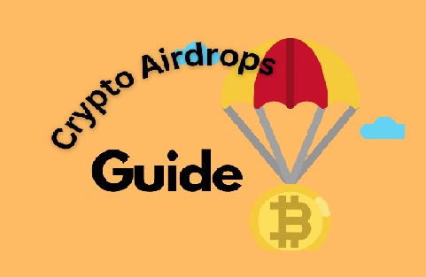 Crypto Airdrop - coin being parachuted in